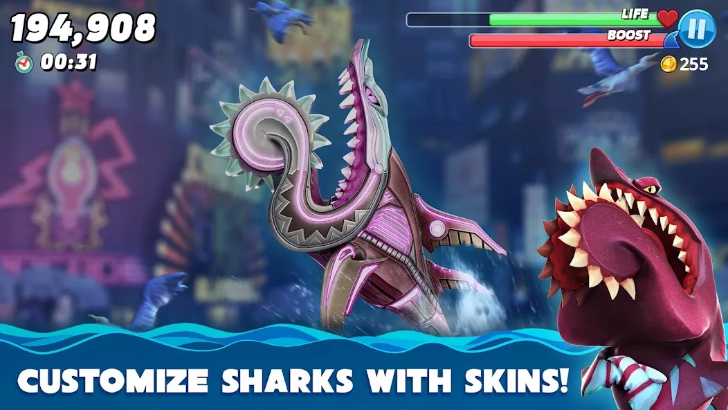 饥饿鲨：世界手机版（Hungry Shark World APK）中文版 截图 3